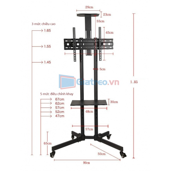 Giá Treo Tivi Di Động 1500 (32